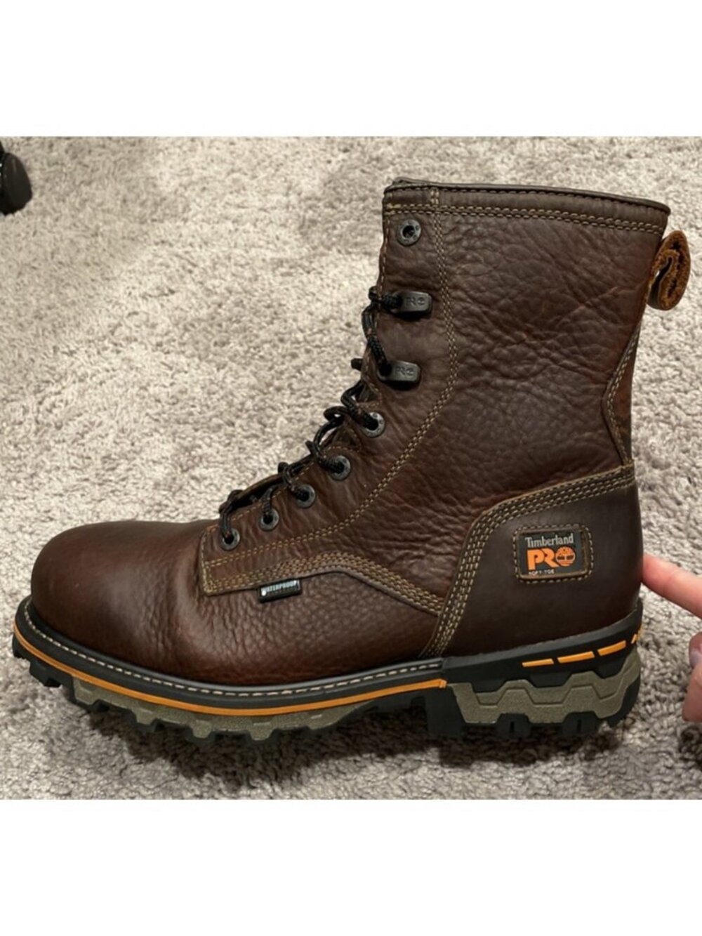 Timberland Pro Boondock 8" Brown Soft Toe Work Boots Men's Size 11.5 M